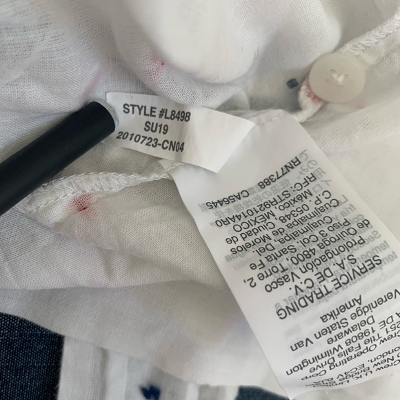 MADEWELL • Short Sleeve Wrap Top in Red and Blue Clipdot - Size S - Picture 10 of 13